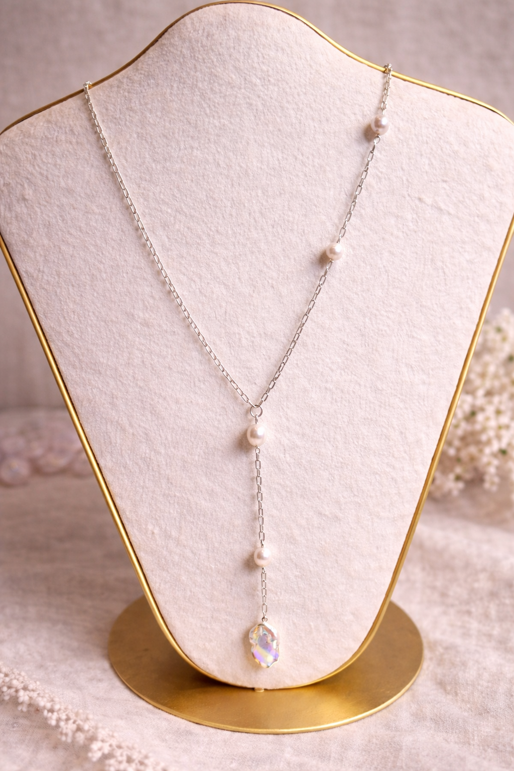 Collar Plata Y Perlas Naturales