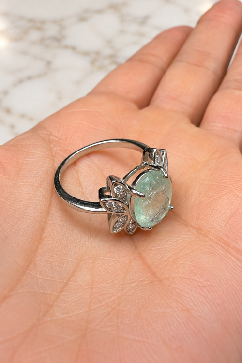 Anillo Esmeralda Oval