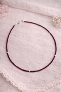 Collar Chocker en Plata con Rubies 2mm