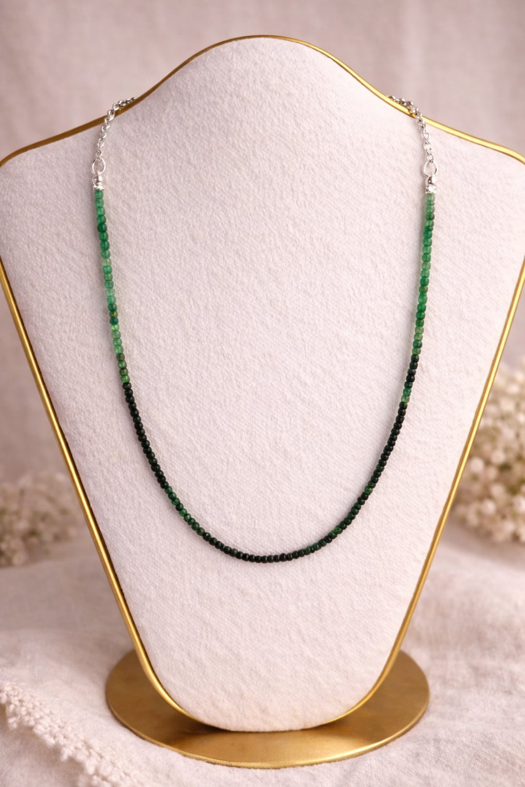 Collar en Plata con Esmeraldas Degrade