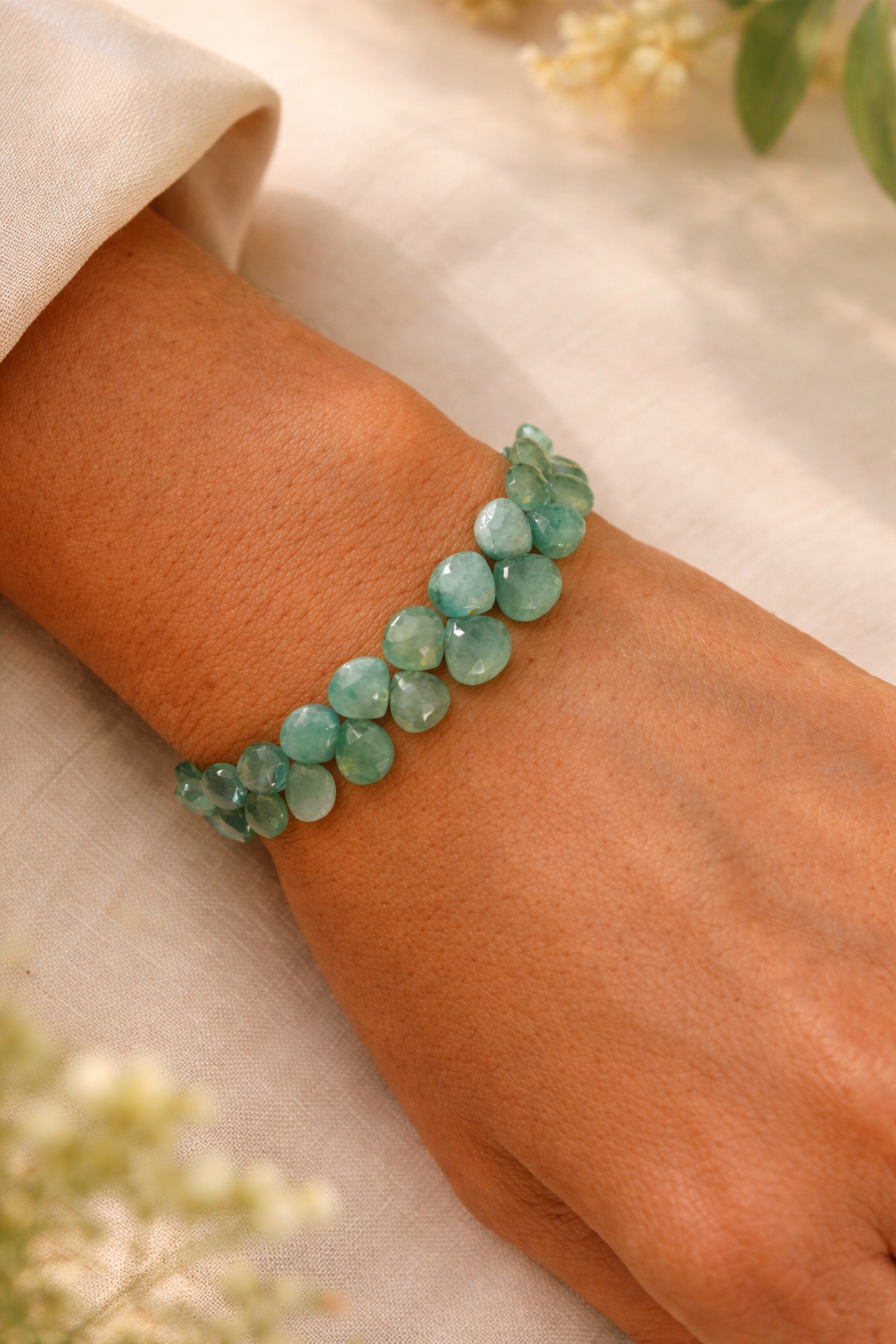 Pulsera Esmeralda Lágrima