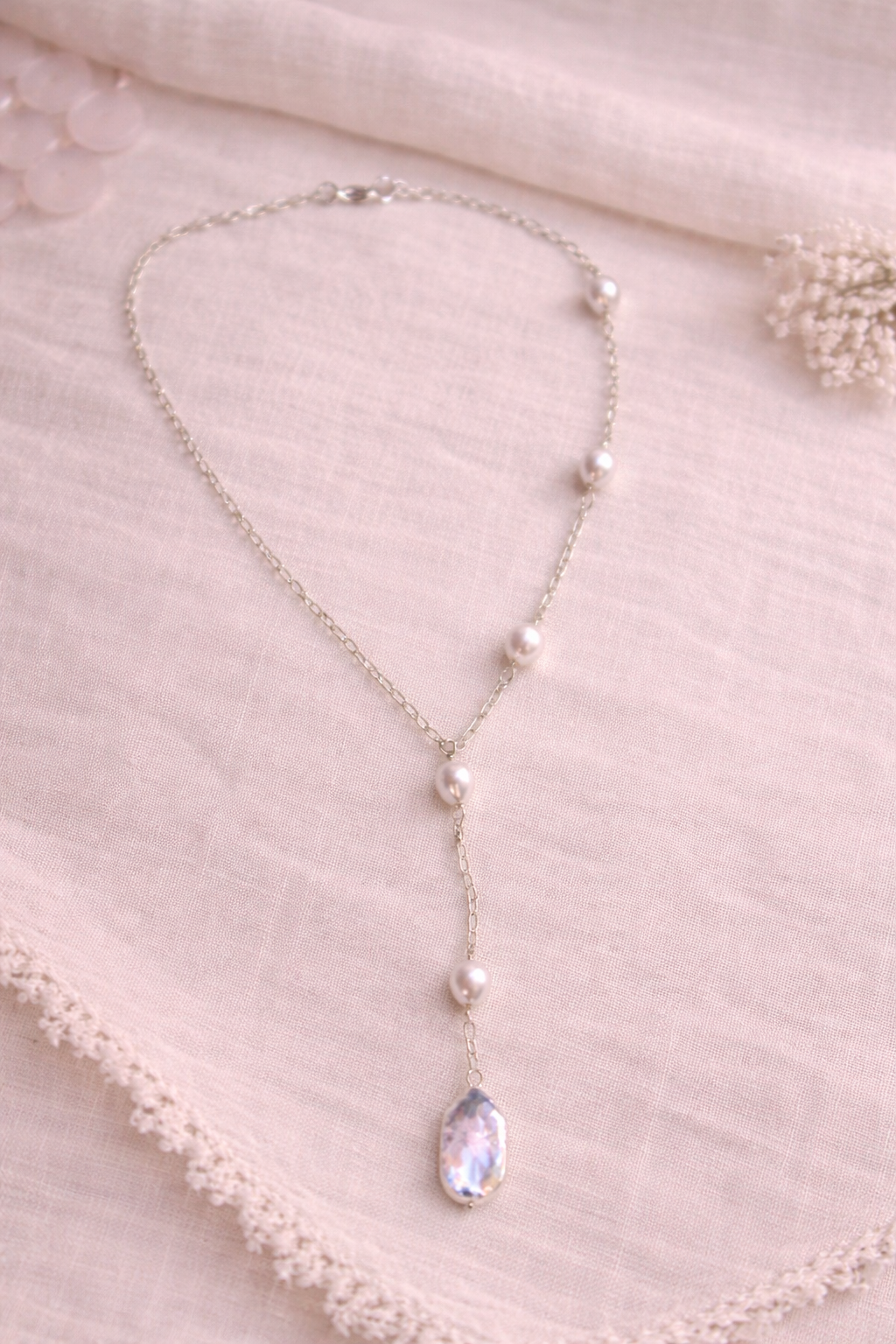 Collar Plata Y Perlas Naturales